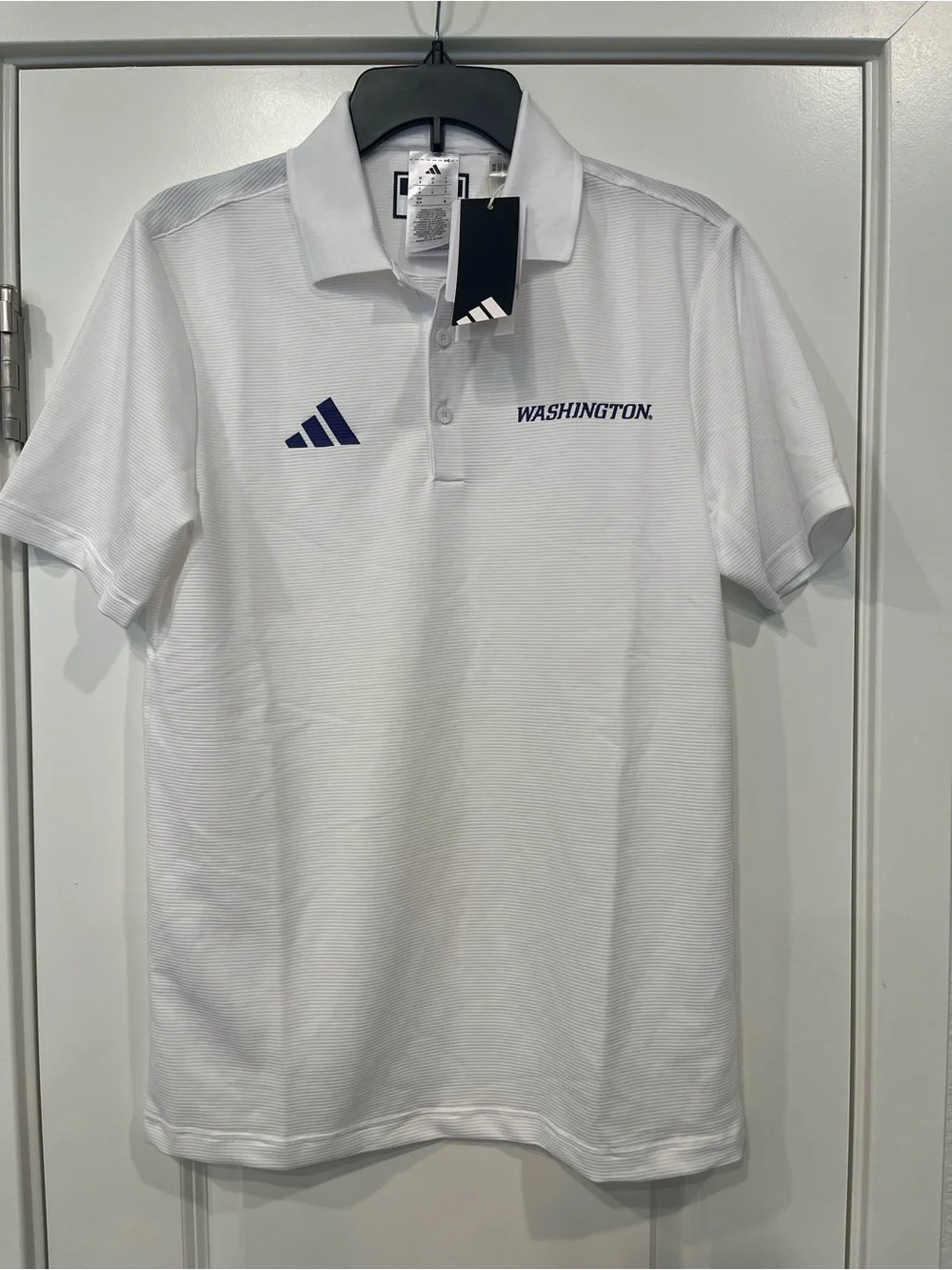 Adidas Washington Huskies Ottoman Polo Men's Size S NWT